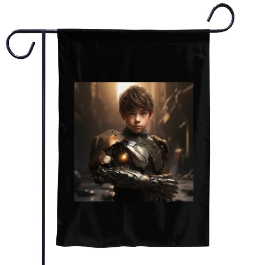 Robotic Level Up Garden Flags