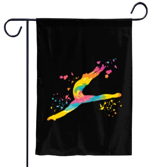 Ballet Dancer Colorsplash Man Ballerino Garden Flags