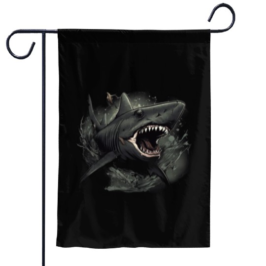 Shark attack Garden Flags
