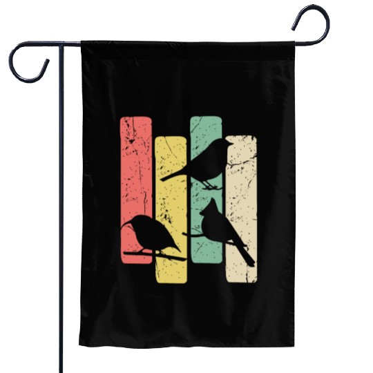 Birds Art Budgie Heron Sparrow Robin Hummingbird Garden Flags