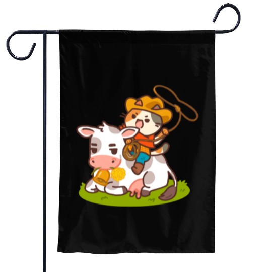 Meow Dy Yeehaw Cowboy Cat Garden Flags
