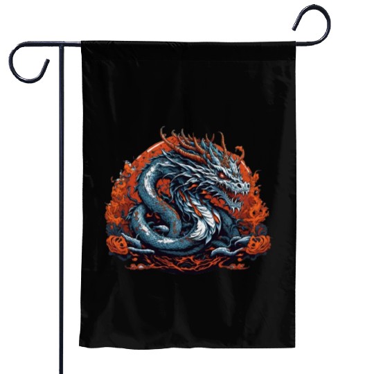 Blaze of Dragon Garden Flags
