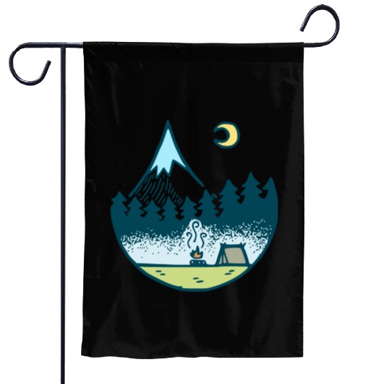 Keep It Simple (Camping At Night) Garden Flags