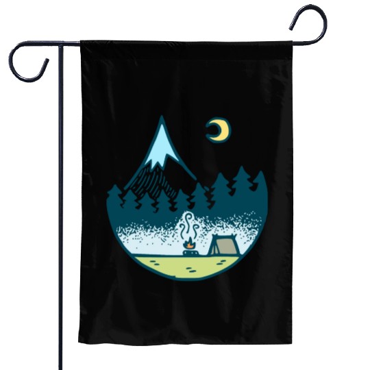Keep It Simple (Camping At Night) Garden Flags