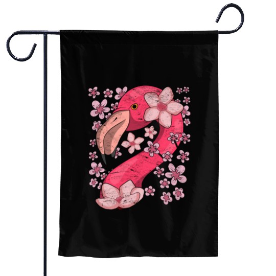 Cherry Blossom Bird Gift Sakura Pink Flamingo Garden Flags