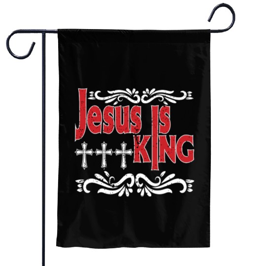 Jesus Is King Love Jesus Christian Christmas Garden Flags