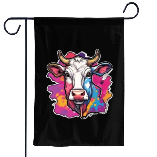 Cow Cows Cow Head Agriculture Farmer Garden Flags