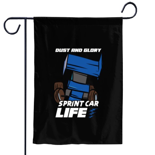 Sprint Car Mom Dirt Track Racing Racing Race Day Garden Flags