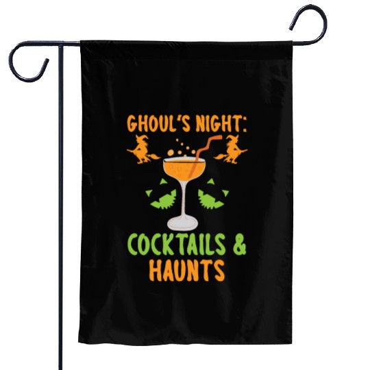 Ghouls' Night: Cocktails & Haunts Halloween Garden Flags