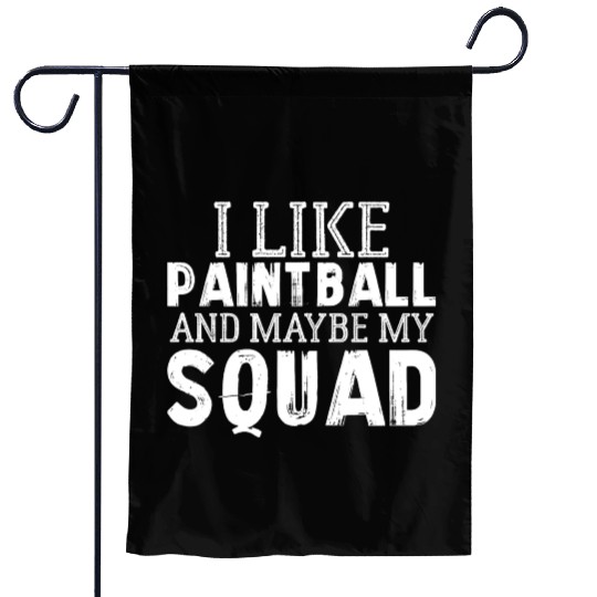 Paintball Squad Joke Gear Mask Mark Team Camo Vest Garden Flags