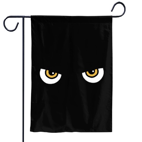Black Cat Yellow Eyes | Halloween Cat Lovers Gift Garden Flags