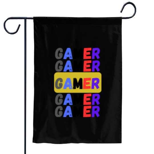 Distressed Retro Gamer Garden Flags