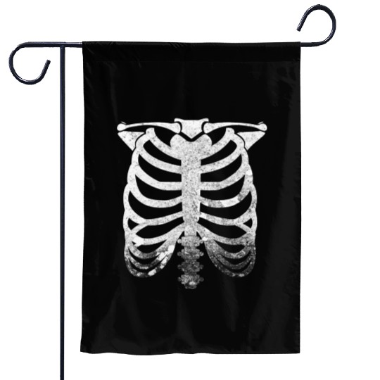 Halloween Skeleton Rib Cage Garden Flags
