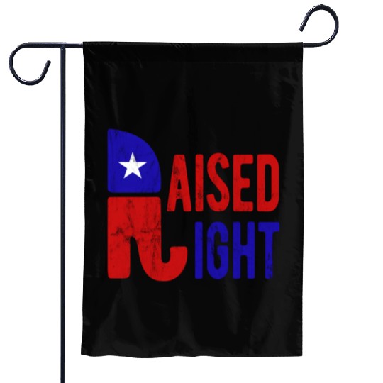 Raised Right Proud Republican Elephant Logo Usa Garden Flags