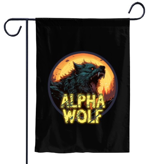 Alpha Wolf Garden Flags