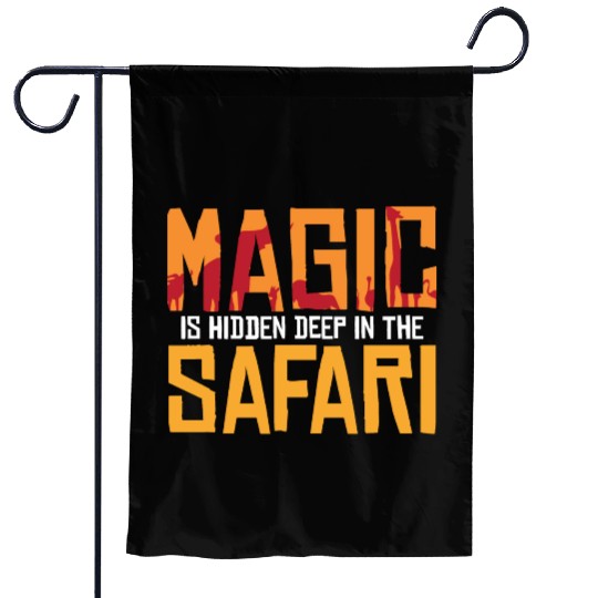 Safari Magic Exploration Wilderness Lion Journey Garden Flags