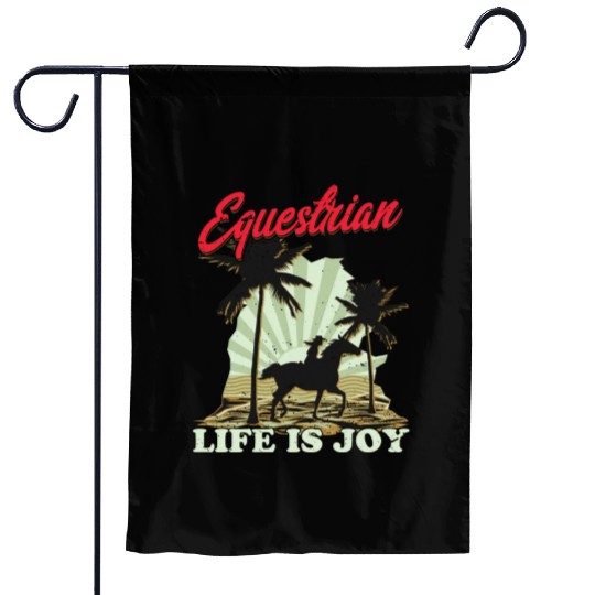 Equestrian Life Riding Girl Horseback Garden Flags