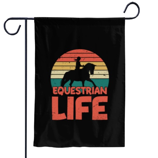 Equestrian Life Horseback Riding Girl Garden Flags