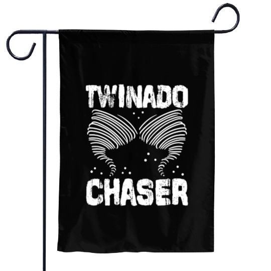 Twinado Chaser Funny Mom Dad Twin Parents Garden Flags