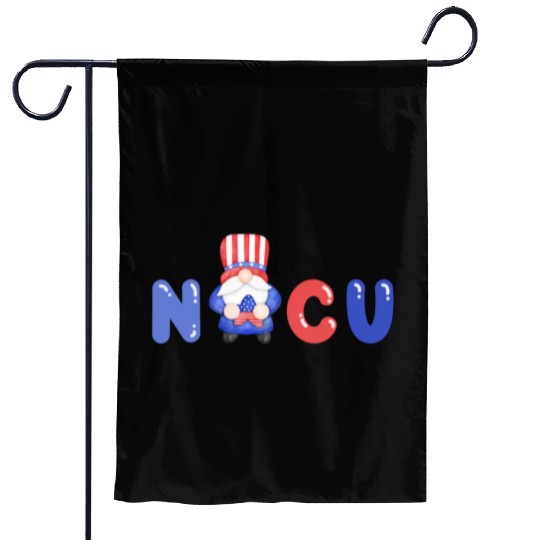 Cute NICU 4th of July Independence Day Design Garden Flags
