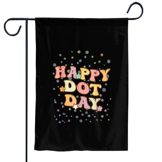 Groovy Happy Dot Day Teacher Kids Garden Flags