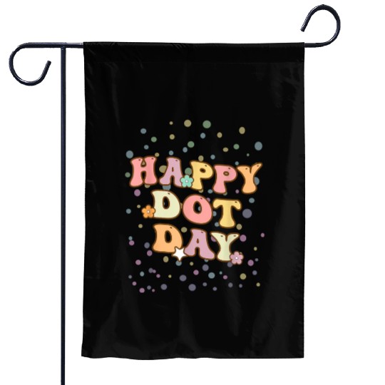 Groovy Happy Dot Day Teacher Kids Garden Flags