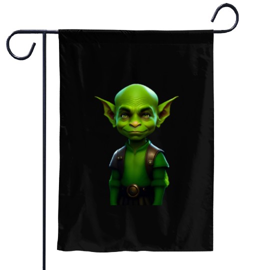 Green Goblin Rascal Embrace the Mischief Garden Flags
