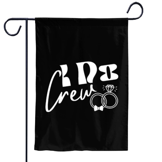 I Do Crew Bride Groom Party for Games Wedding Garden Flags