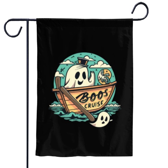 Spooky Cute Kawaii Ghost Design – Boos Cruise Garden Flags