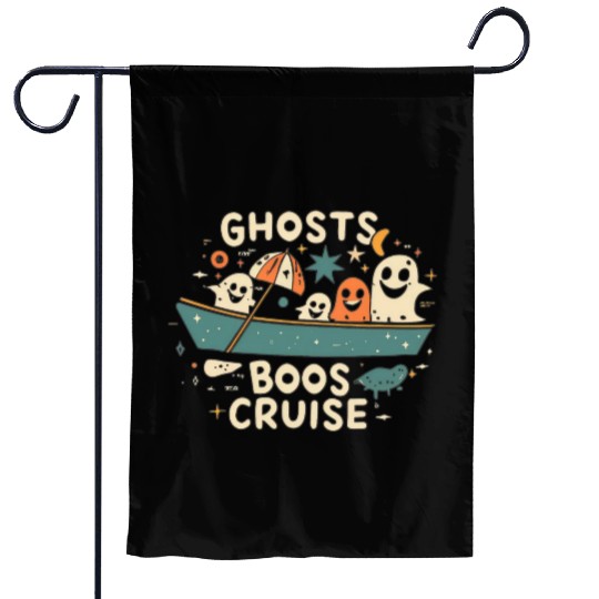 Spooky Cute Kawaii Ghost Design – Boos Cruise Garden Flags