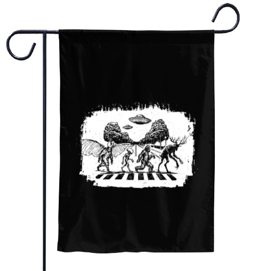 Cryptid Crosswalk Garden Flags