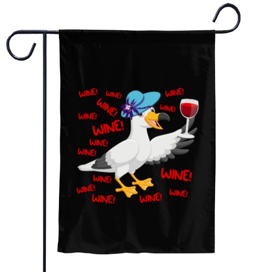 Seagull Garden Flags Wine Lover North German Seagulls