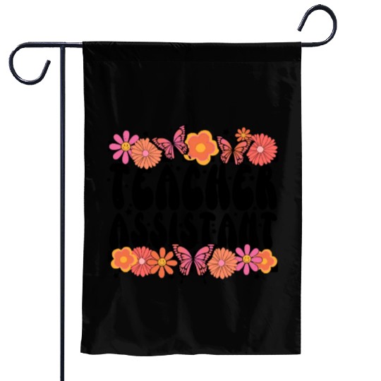 Floral Teacher Assistant Garden Flags