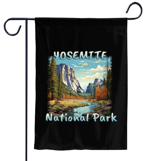 USA Yosemite National Park Sierra Nevada Colorful Garden Flags