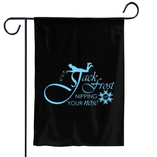 Jack Frost Typography Design Garden Flags