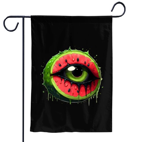 Slice of Watermelon Eye Garden Flags