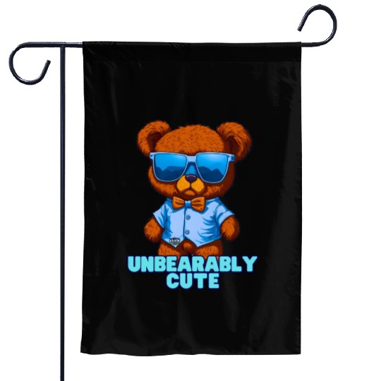 Unbearably Cute Teddy bear - by Brush Boulevard Garden Flags