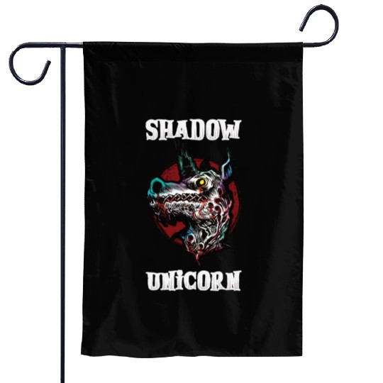 Dark Unicorn Horror Unicorn Midnight Unicorn Dark Garden Flags