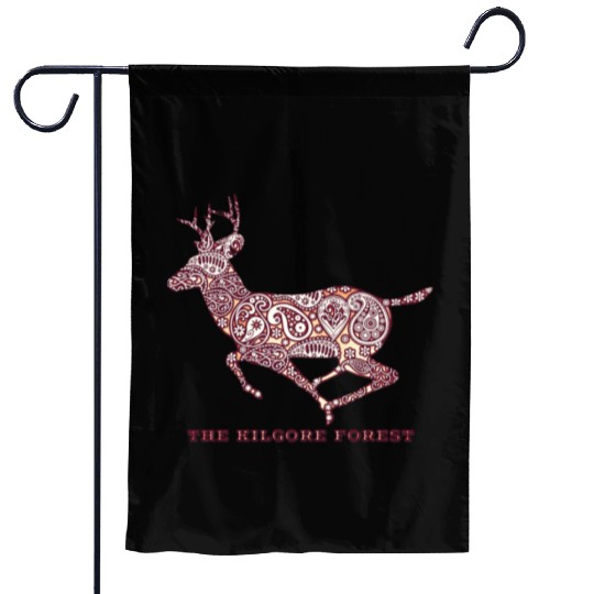 Deer - Maroon Garden Flags
