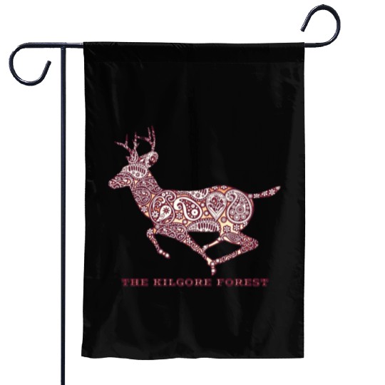 Deer - Maroon Garden Flags