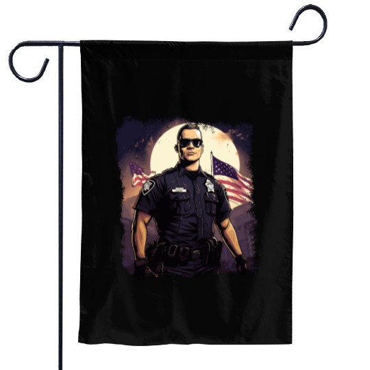 Police OfficerLaw Enforcement USA Patriotic Police Garden Flags
