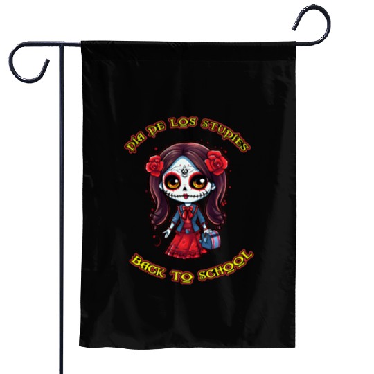 day of the dead back to school Garden Flags