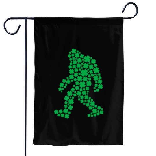 Clover Bigfoot St Patrick's Day Boys Shamrock Garden Flags