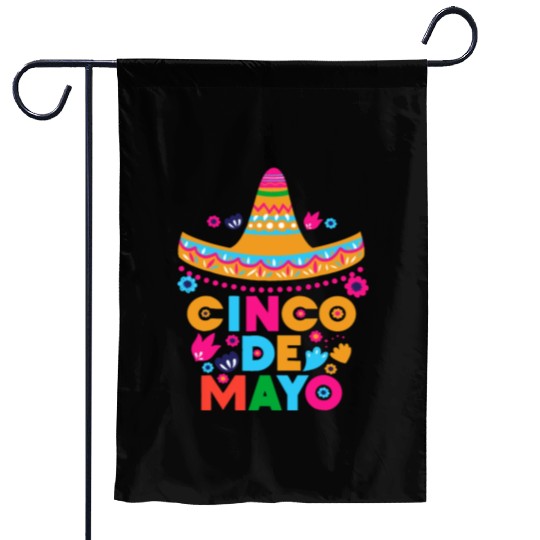 Cinco De Mayo Fiesta Surprise Camisa 5 De Mayo Garden Flags