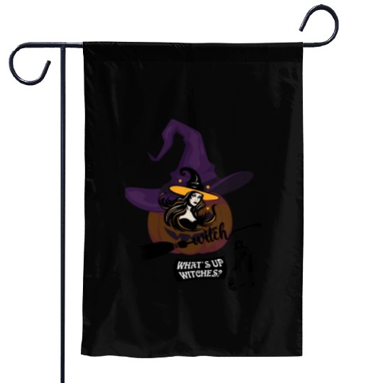WITCH Garden Flags design (halloween)