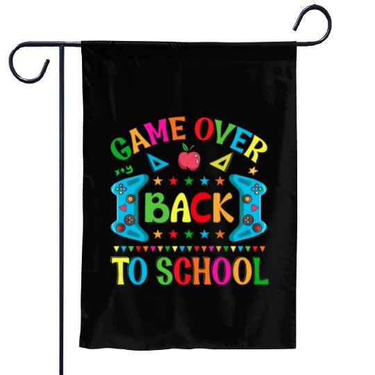 Game Over Back To School Garden Flags