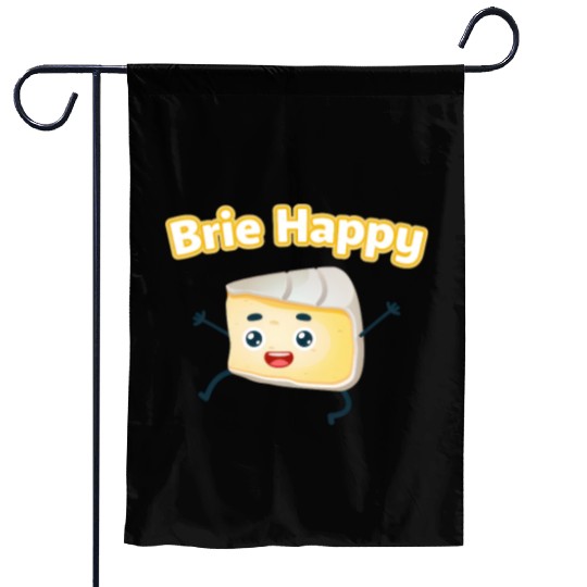 Brie Happy: Cheesy Pun for Cheese Lovers Garden Flags
