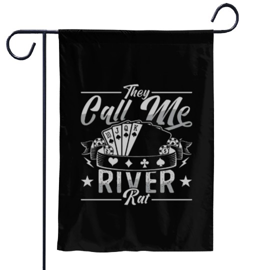 Poker Dice They Call Me River Rat Loves Card Game Garden Flags