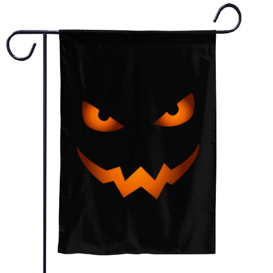 Scary Jack O Lantern Pumpkin Face Halloween Garden Flags