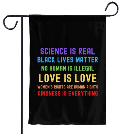 Science Is Real Black Lives Matter Garden Flags